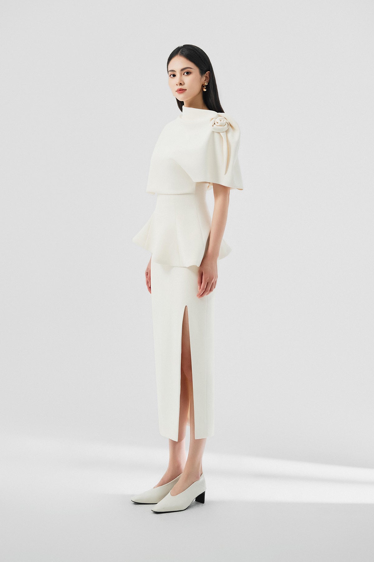 Helen Floral 3D Peplum Shirt