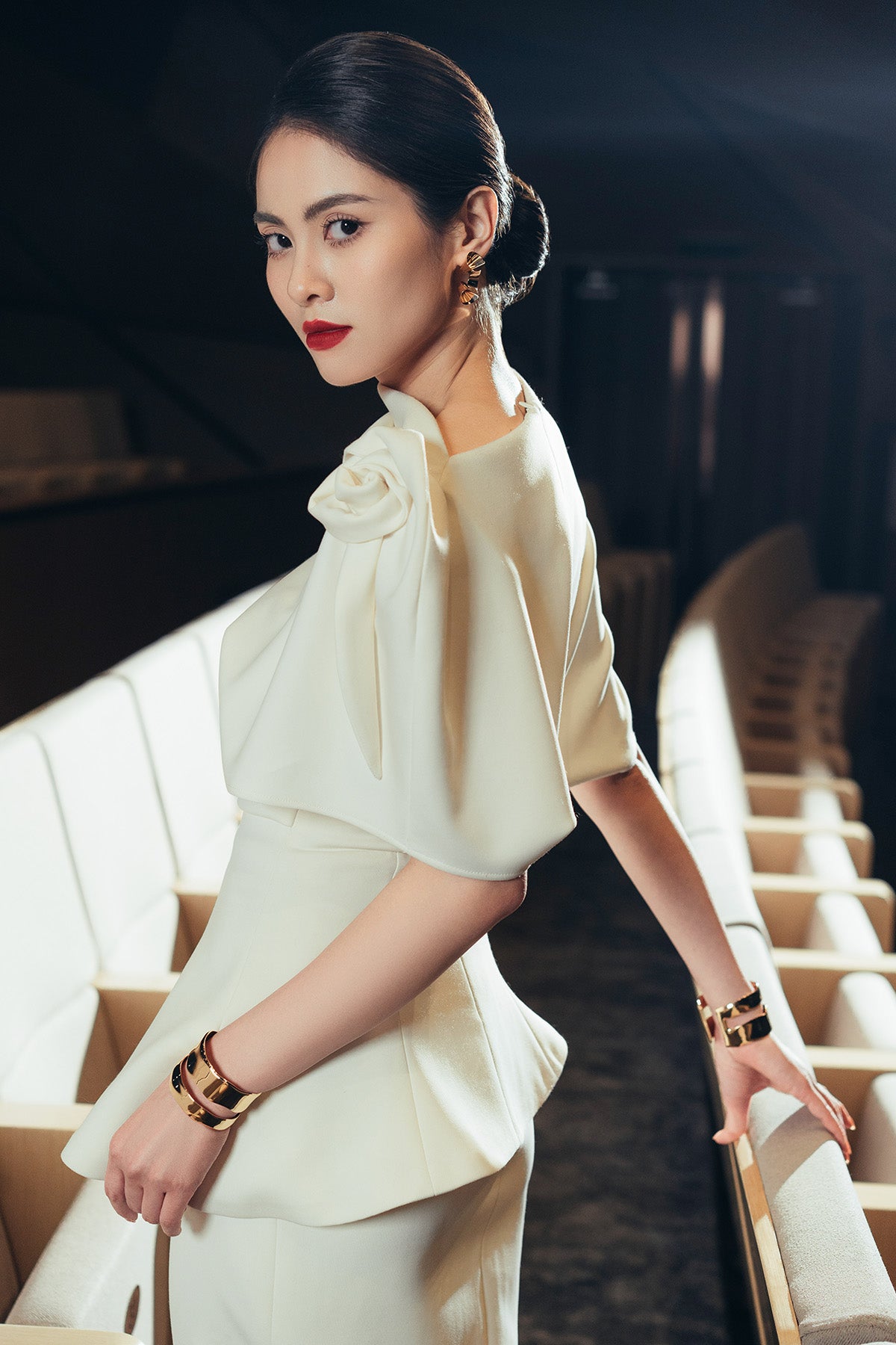 Helen Floral 3D Peplum Shirt
