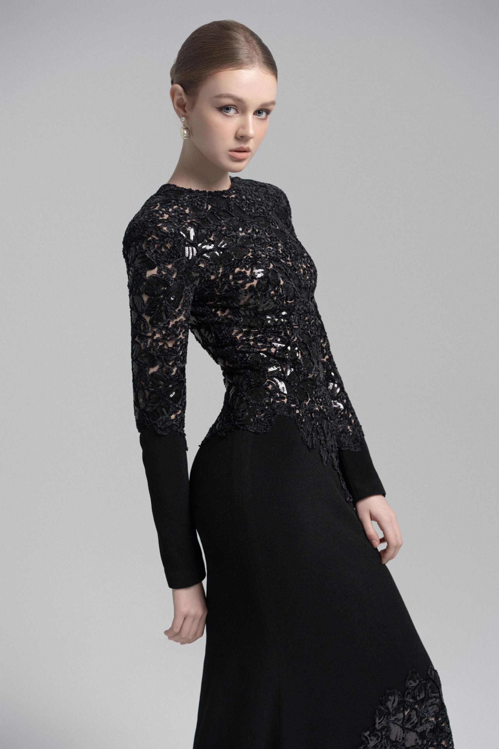 Black Celeste Lace Dress