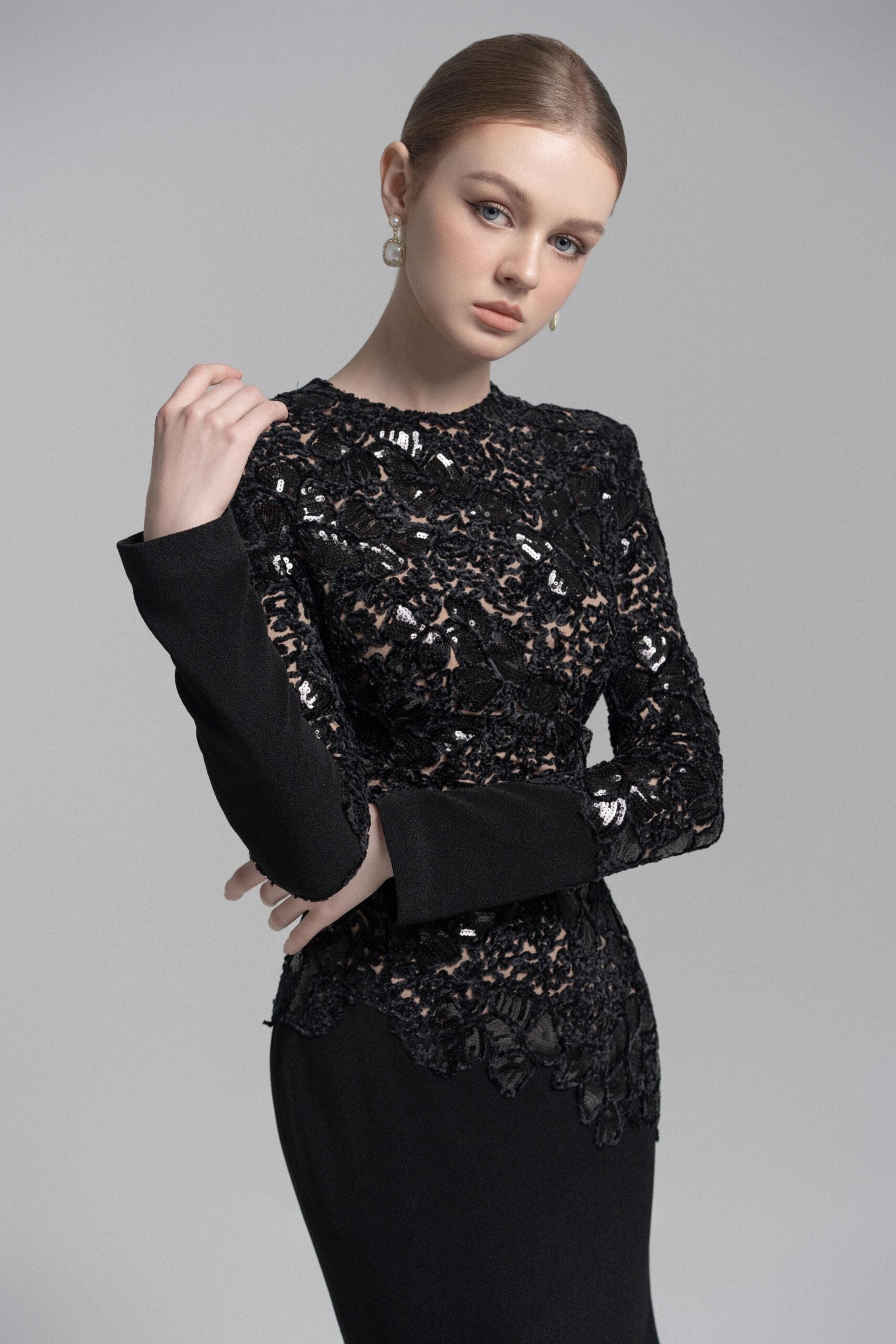 Black Celeste Lace Dress