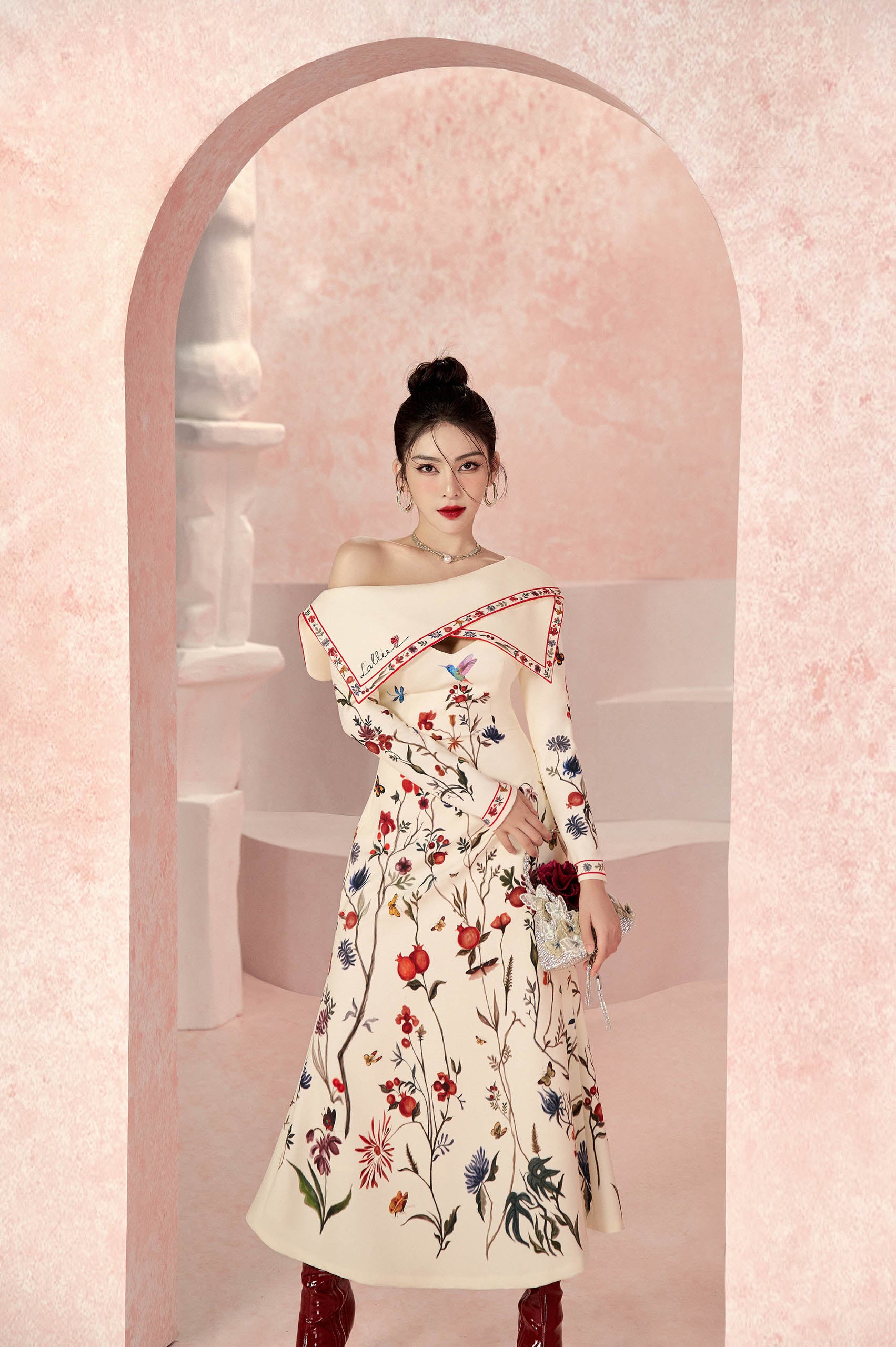 Elegant Letter Flower Dress
