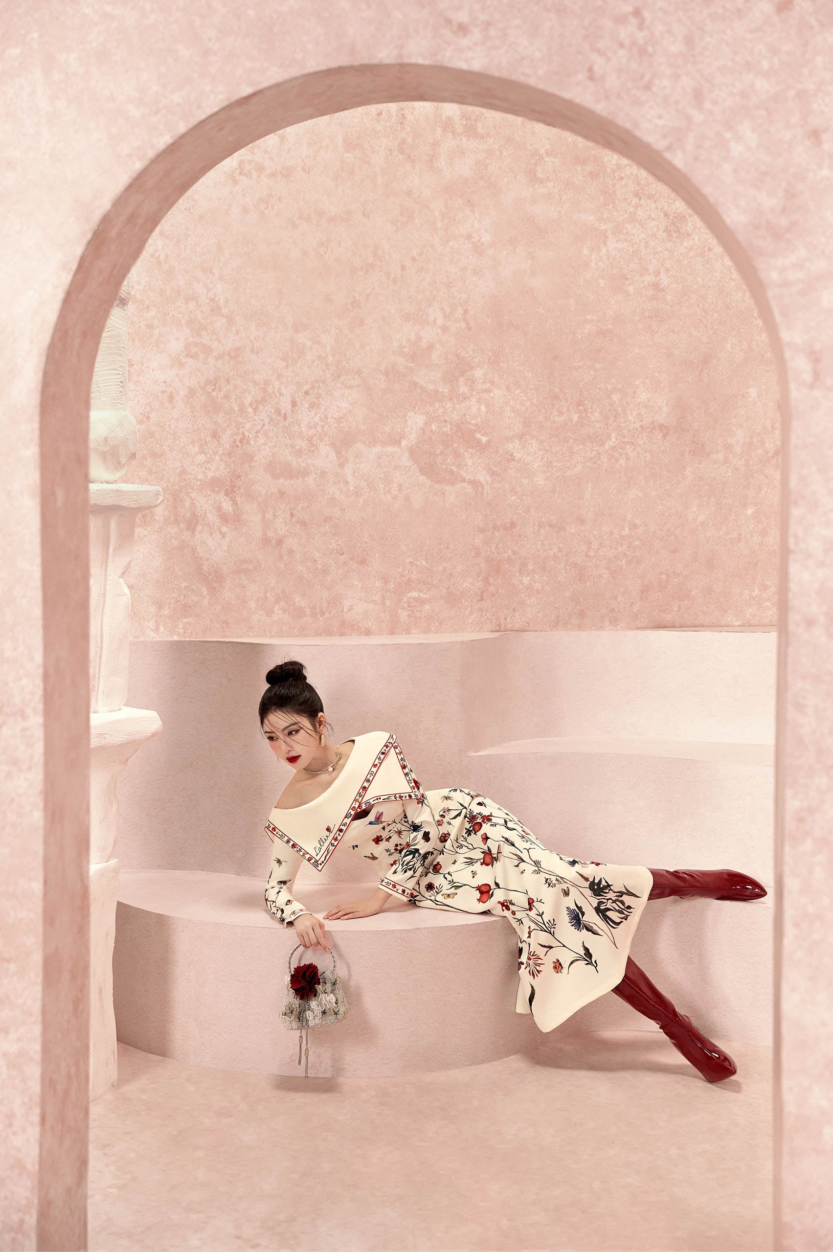 Elegant Letter Flower Dress