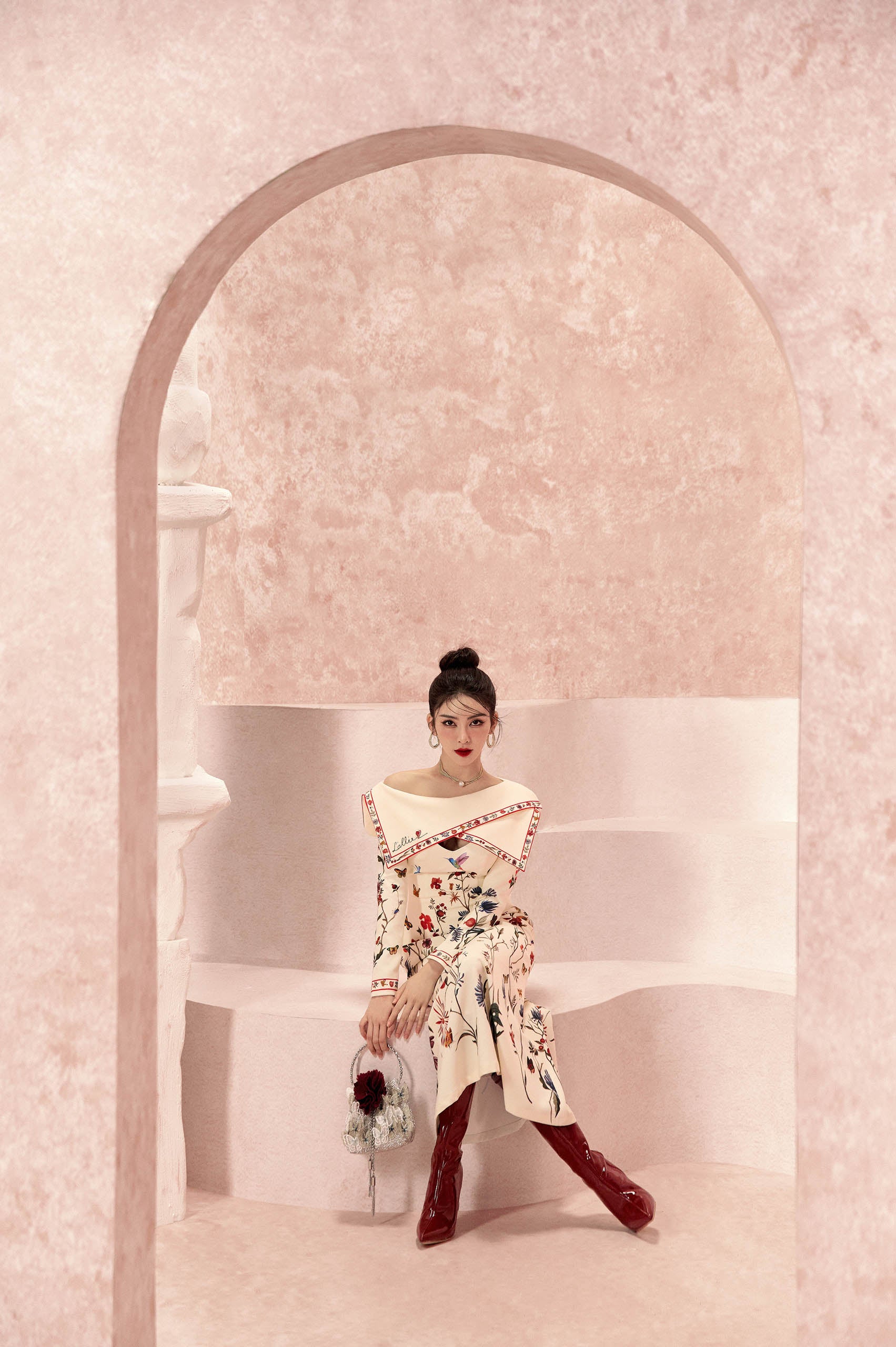 Elegant Letter Flower Dress