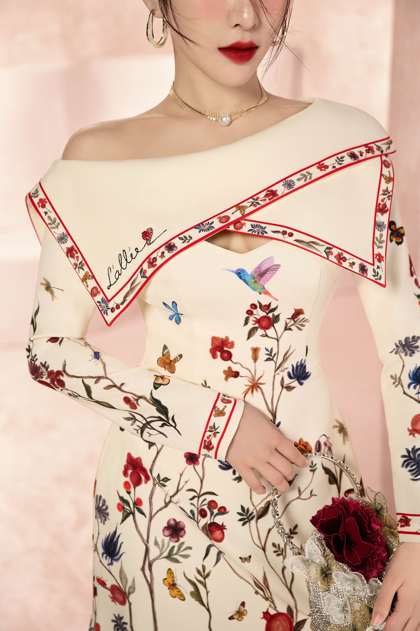 Elegant Letter Flower Dress