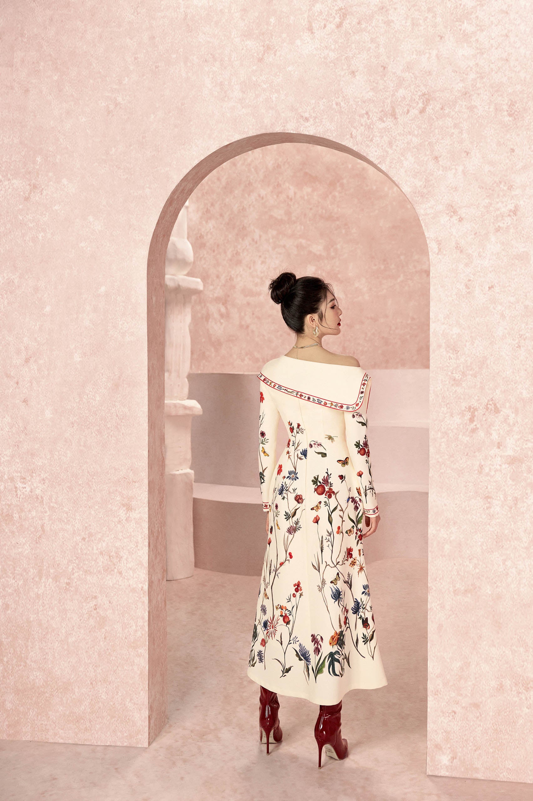 Elegant Letter Flower Dress